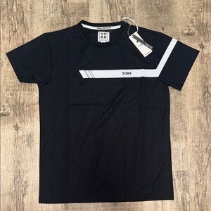 Black and White Men's Short Sleeve Tee